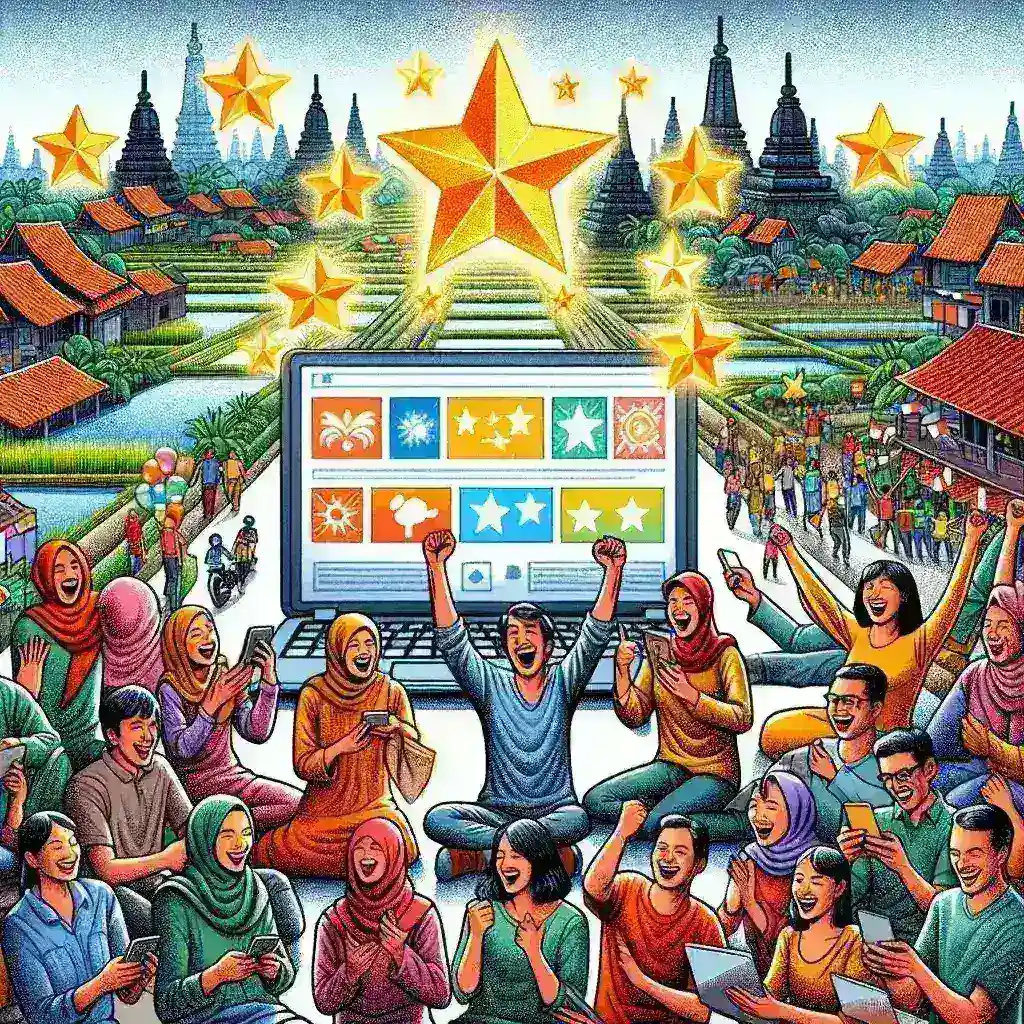 "Ilustrasi sistem recompensas personalizadas Grab di Indonesia, menampilkan pengguna aplikasi Grab yang menerima hadiah dan penawaran spesial, menunjukkan inovasi dalam memberikan pengalaman pengguna yang disesuaikan."